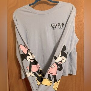 Disney Mickey & Minnie Sleeve Graphic Top